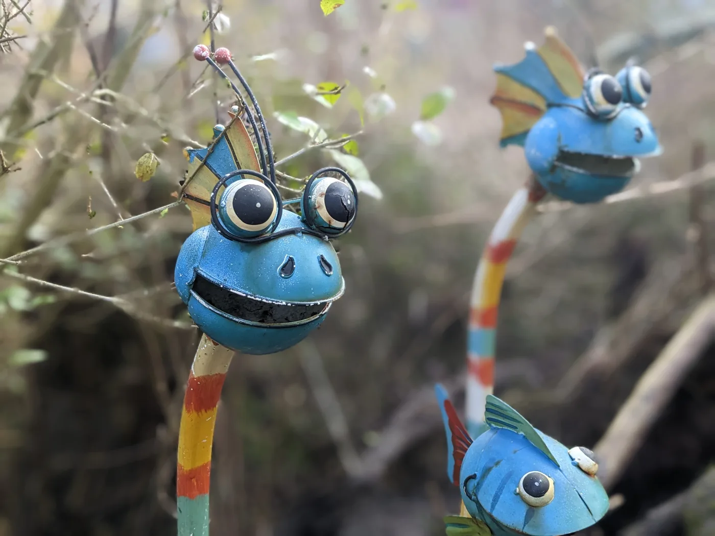 lustige Figuren Deko für den Garten - lustige Fische