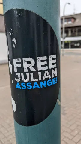 Aufkleber Free Julian Assange